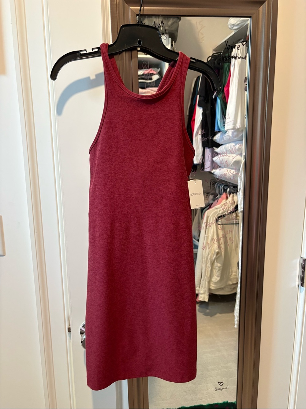 NWT Beyond Yoga At The Ready Dress w. Built in Bra Size M